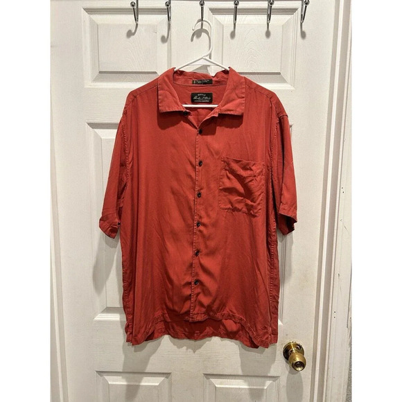 Orvis Signature Collection Silk‎ Cotton Blend  Embroidered Fly Fishing Large Red - Picture 1 of 5
